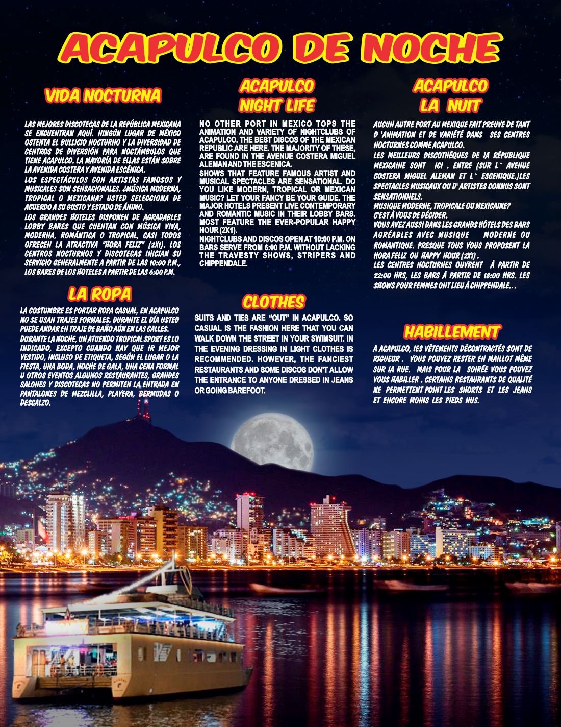 Página impresa: Acapulco de noche