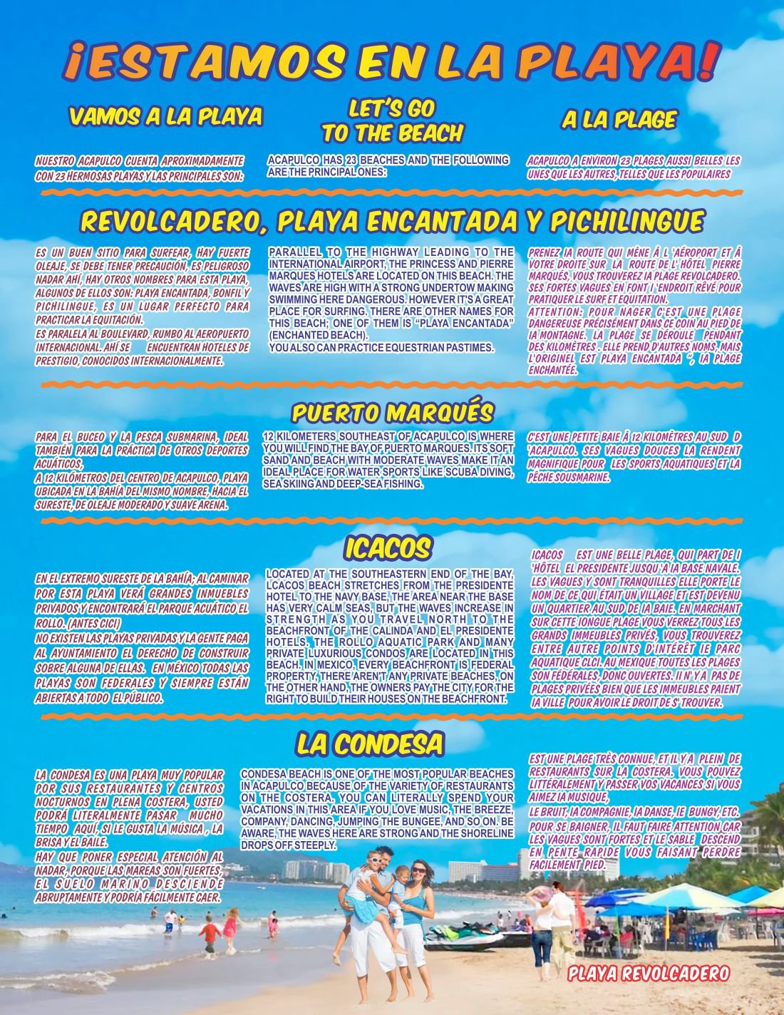 Página impresa: ¡Estamos en la playa!